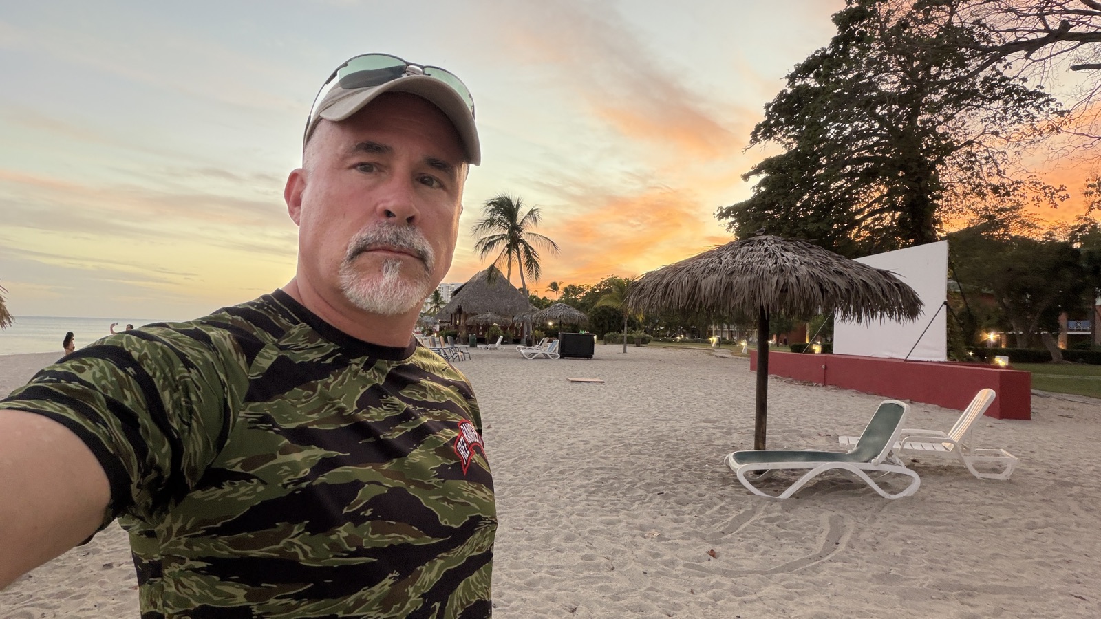 Beach sunset selfie, Panama