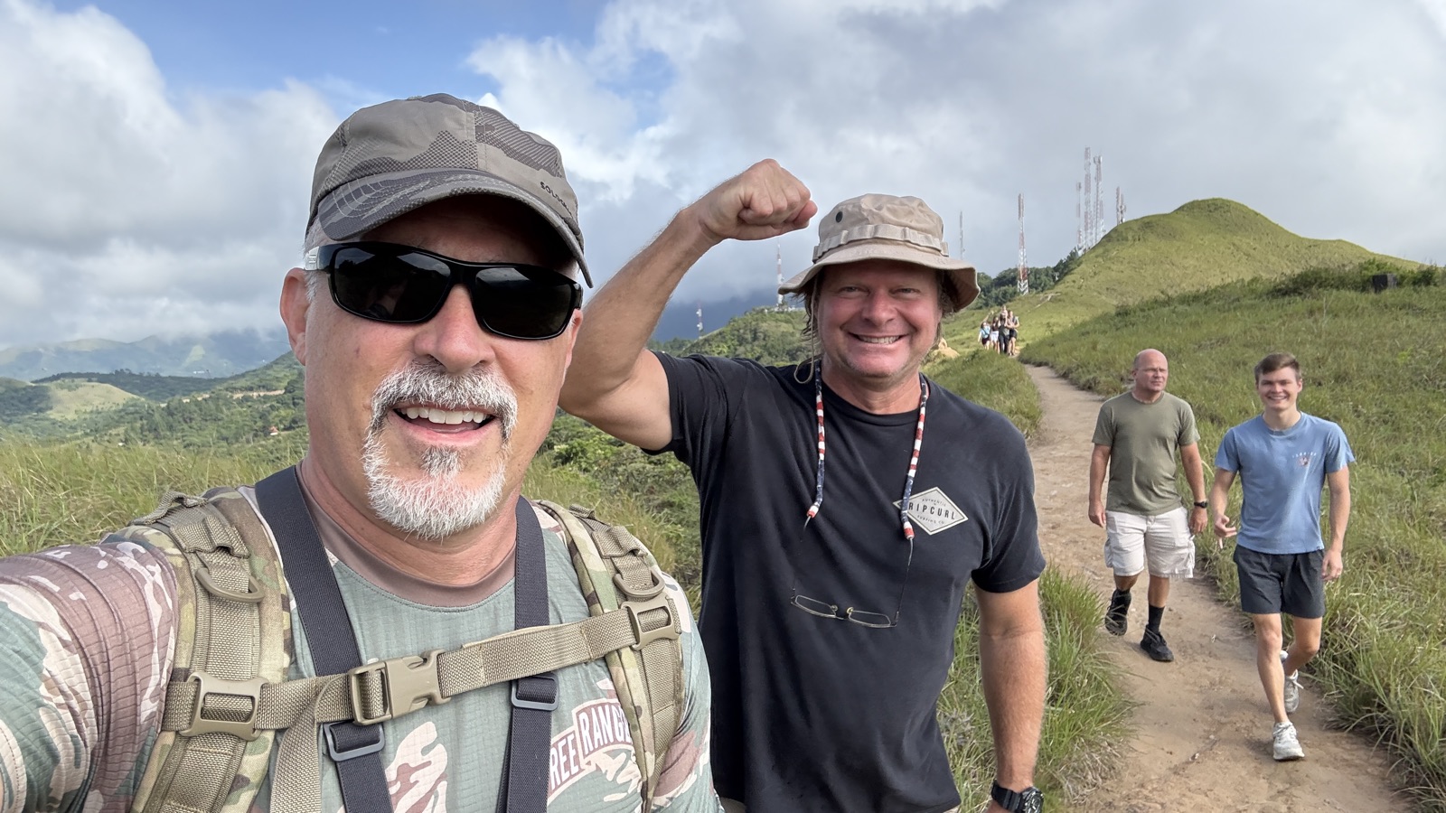 Hiking selfie with friends on a Panama trail