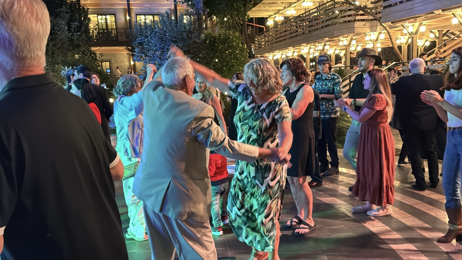 Outdoor evening dance party in Armenia