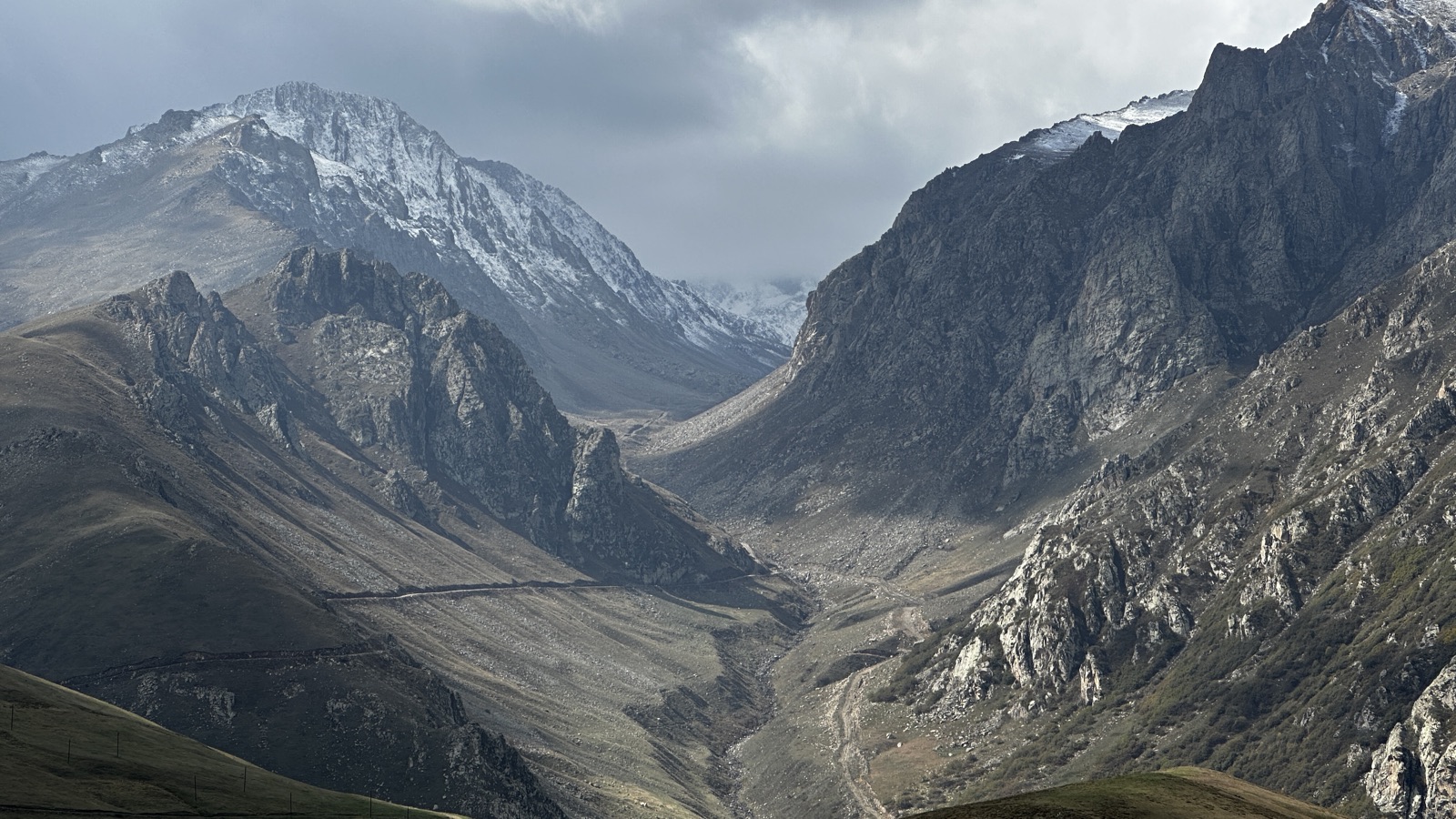 Snow-capped mountain valley, Armenia